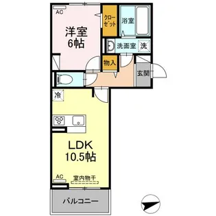 アンジューノ上代 B棟【2階】の間取り