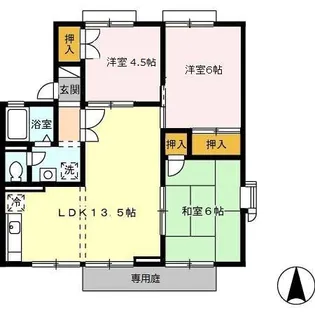 ファミール蓮台寺 C棟【1階】の間取り