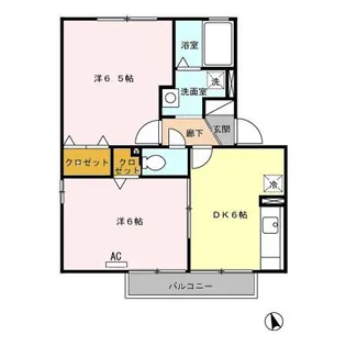 エクレール・ヴェルドミール A棟【2階】の間取り