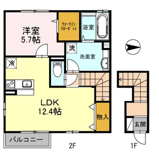 ルグランコート B棟【2階】の間取り