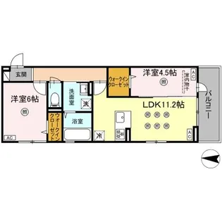 アクアフェリーチェ A棟【3階】の間取り