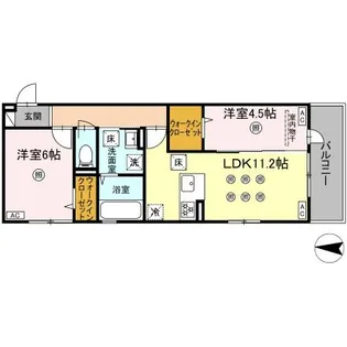 アクアフェリーチェ A棟【1階】の間取り