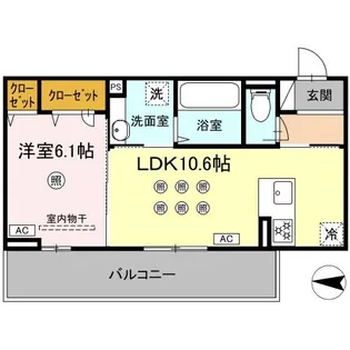 アクアフェリーチェ A棟【3階】の間取り