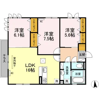 ルボア十禅寺【1階】の間取り