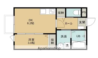 熊本県上益城郡御船町大字辺田見【アパート】の間取り