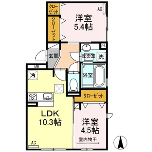 エストラーダ野口【1階】の間取り