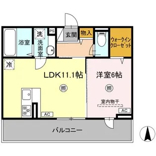 ハイムセラ出水【3階】の間取り