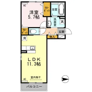 ディアコート【3階】の間取り