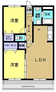 熊本県宇城市松橋町西下郷【マンション】の間取り