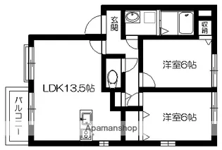 サンライズⅢ【102号室】の間取り