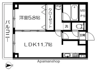 熊本県熊本市南区良町2丁目【マンション】の間取り