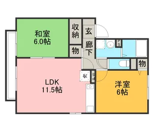 セジュールすみれ A棟【101号室】の間取り