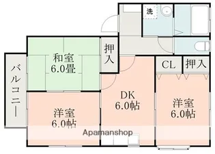 パーチェ江津B【2階】の間取り