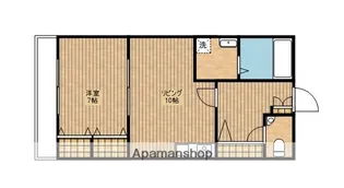 和光ローズマンション【402号室】の間取り