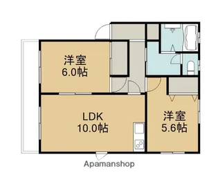 グリーンⅡ【101号室】の間取り