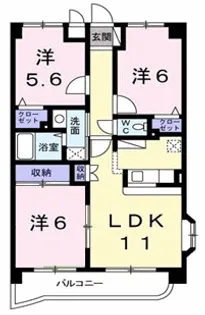 サン・アムール壱番館【2階】の間取り