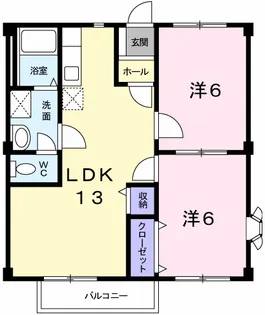 メゾンエスポワールB【2階】の間取り