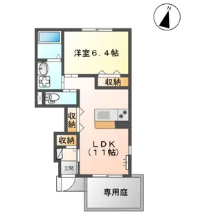 プランドール.K【1階】の間取り