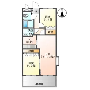 LIBERTYSHINE【1階】の間取り