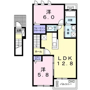 エストランダ C【2階】の間取り