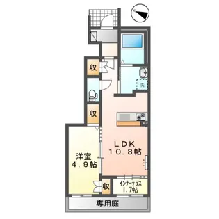 サンヒルズ【105号室】の間取り