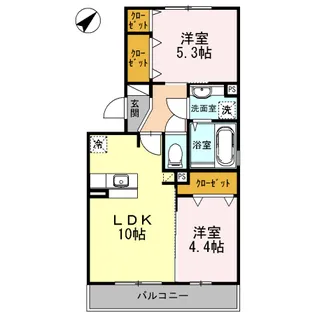 マナローザ【3階】の間取り
