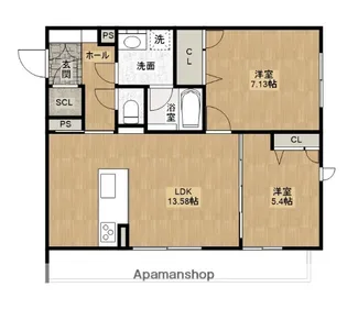 シャーメゾン健軍EAST【2階】の間取り