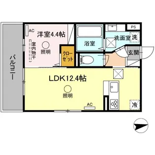 CREST(クレスト)【1階】の間取り