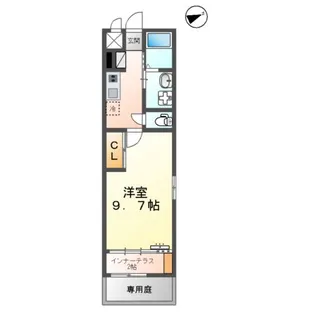 ルラシオン大津【101号室】の間取り