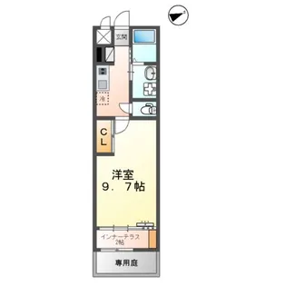 ルラシオン大津【1階】の間取り