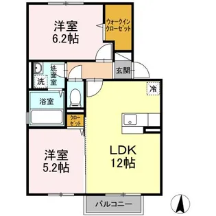 ボナールユート A棟【2階】の間取り