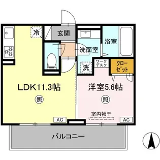 SAKURA A棟【3階】の間取り