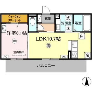 SAKURA B棟【1階】の間取り