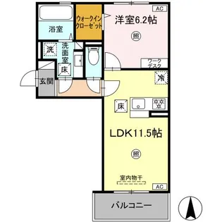 SAKURA B棟【105号室】の間取り