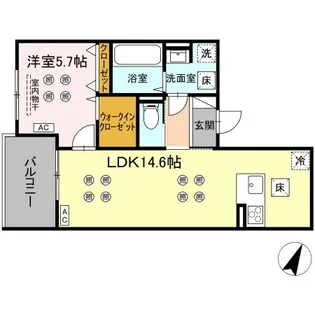 LUMINA(ルミナ) I棟【101号室】の間取り