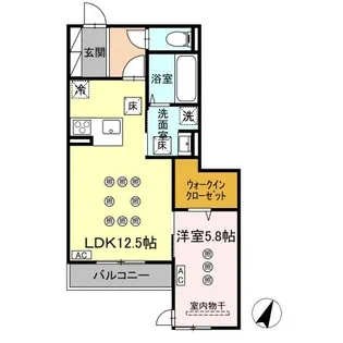 LUMINA(ルミナ) II棟【101号室】の間取り