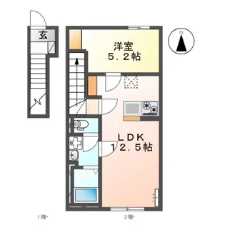 (仮称)嘉島町アパート【203号室】の間取り