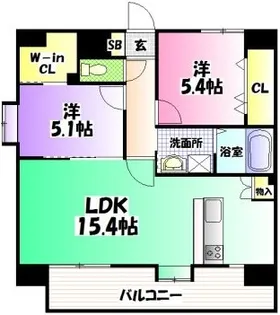 八王寺ツインタワーWEST【7階】の間取り