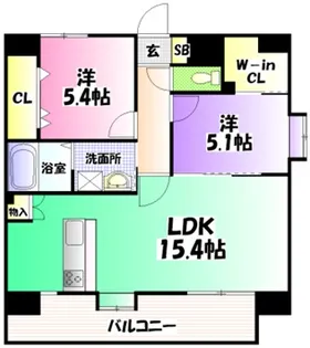 八王寺ツインタワーEAST【8階】の間取り
