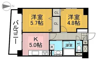 ダイアパレス水前寺第3【210号室】の間取り