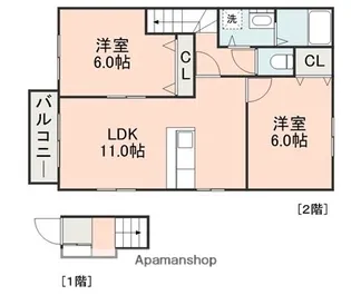 ヨーロピアンシャレー葉山台 弐番館【2階】の間取り