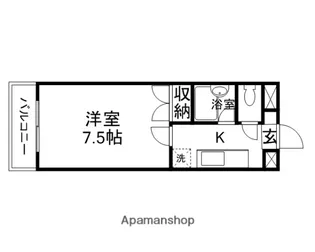熊本県熊本市西区花園5丁目【マンション】の間取り
