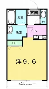 アウトゥール弓削【201号室】の間取り