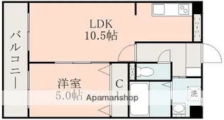 熊本県熊本市中央区大江6丁目【マンション】の間取り
