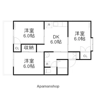 セジュールHAYASHI A棟【201号室】の間取り