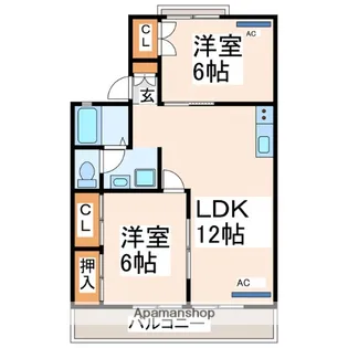 セジュールHAYASHI C棟【203号室】の間取り