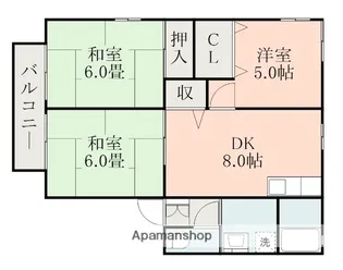 グロワールB棟【2階】の間取り