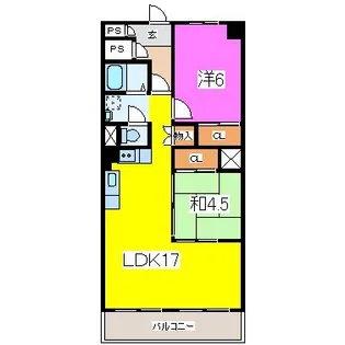 水前寺ビル西棟【2階】の間取り