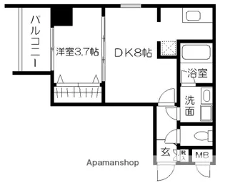 TWK神水【505号室】の間取り