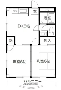 コーポ平山【201号室】の間取り